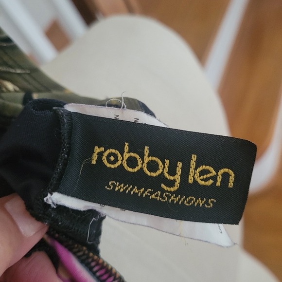 ROBBY LEN Tropical Swim Fashions Floral Tankini Size 10 - Picture 4 of 5